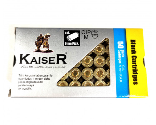 Патрон светозвукового действия Kaiser 9 мм P.A.K. Blank 50 штук