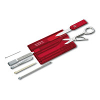 Швейцарская карточка Victorinox SwissCard Classic, 10 функций, корпус из красного полупрозрачного пластика Швейцарская карточка Victorinox SwissCard Classic, 10 функций, корпус из красного полупрозрачного пластика