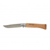 Нож OPINEL №10, нержавеющая сталь, рукоять из бука, со штопором