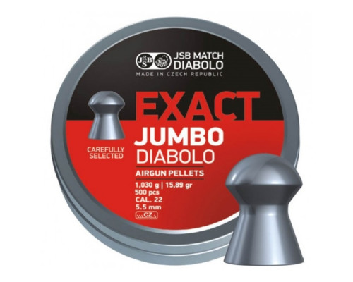 Пули JSB Exact Jumbo Diabolo 5,5 мм, 1,03 грамм, 500 штук